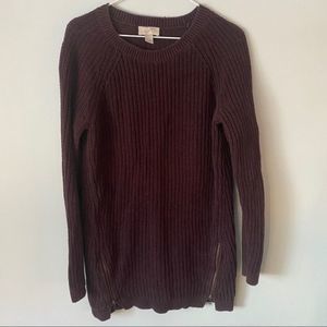 LOFT Dark Maroon Sweater